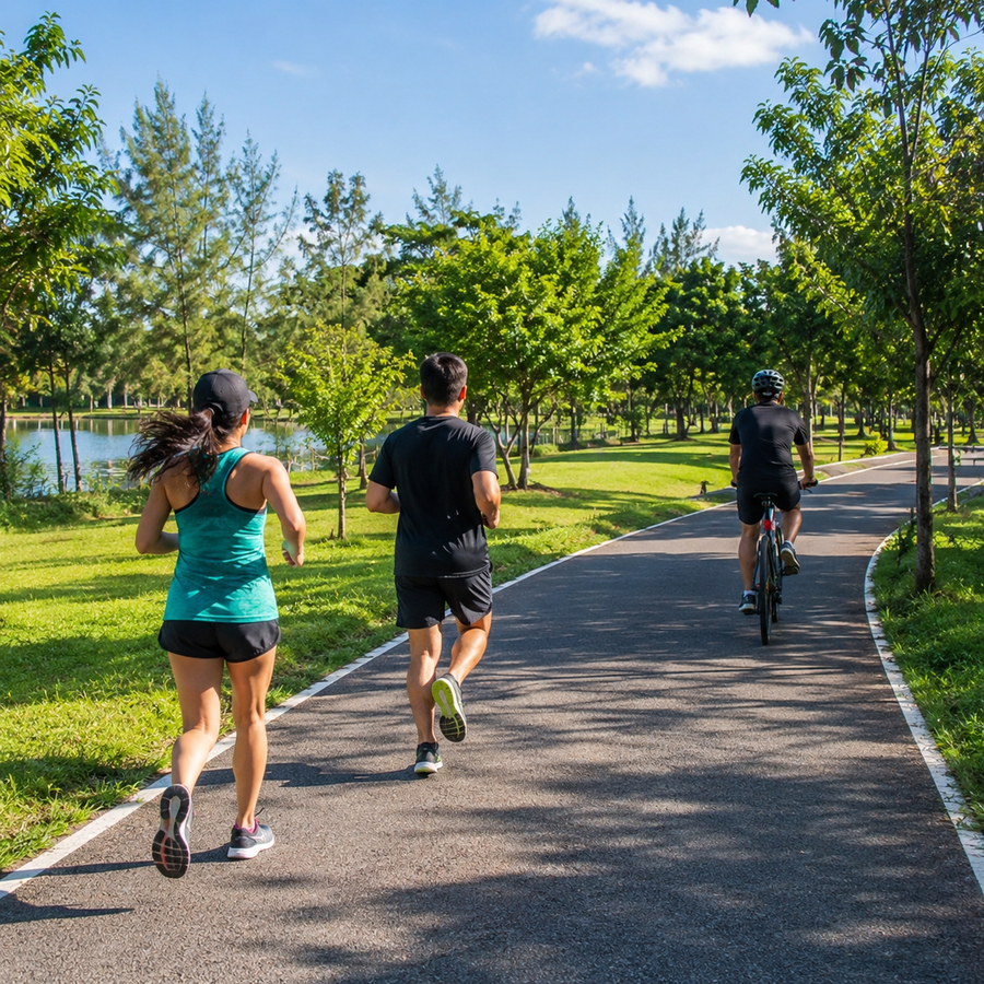 Áreas verdes del parque