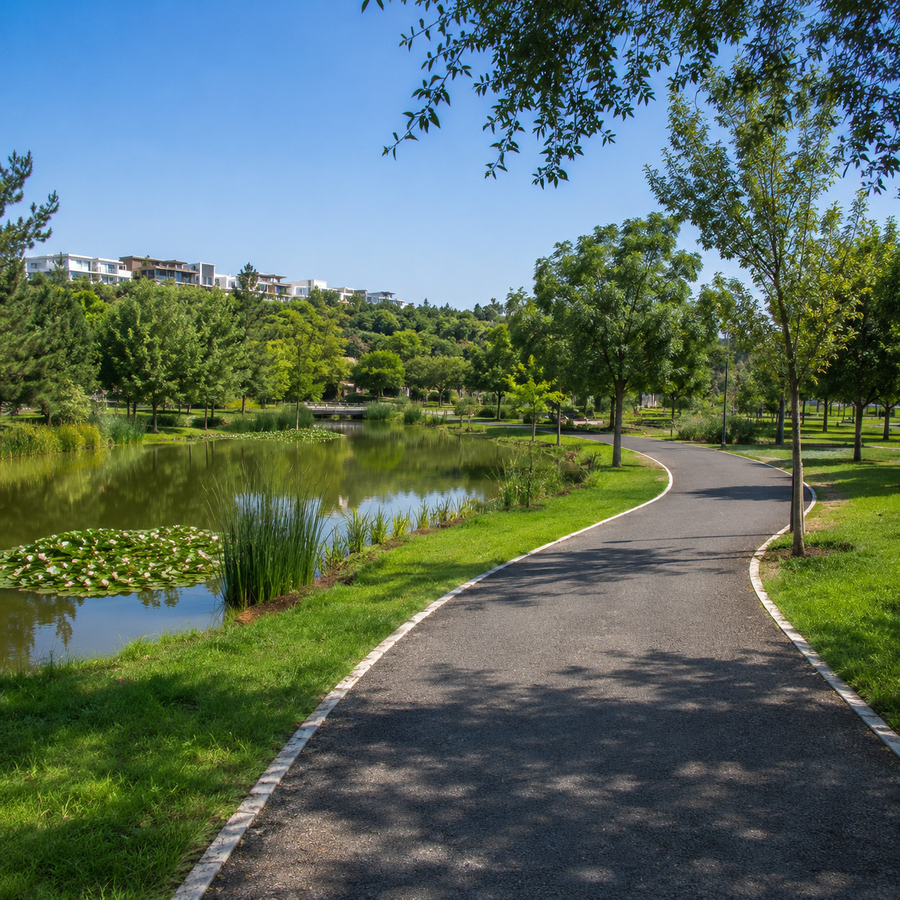 Áreas verdes del parque