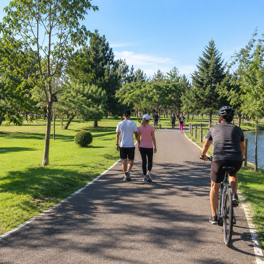 Áreas verdes del parque